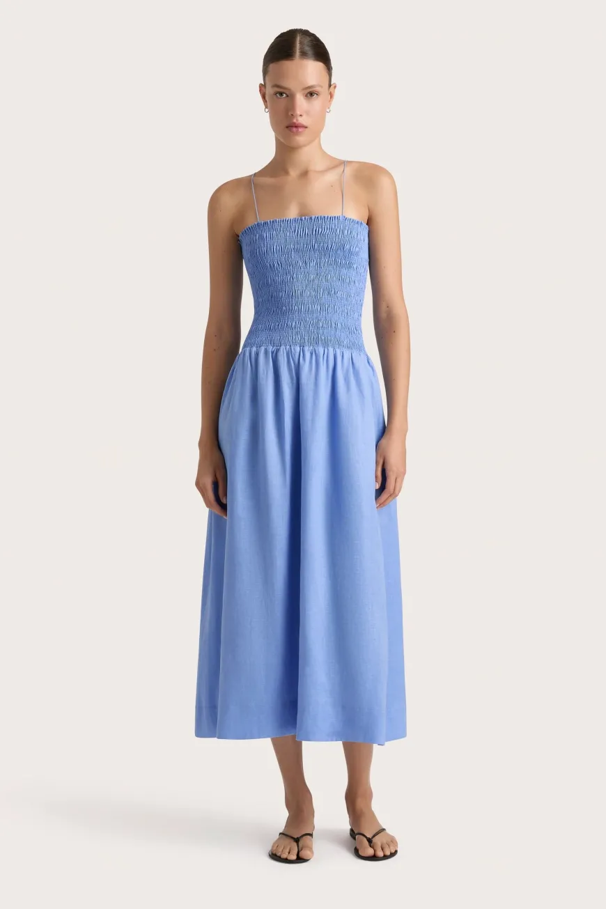 Geriba Midi Dress Mid Blue