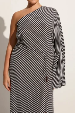 Gino Maxi Dress Toscano Stripe Black