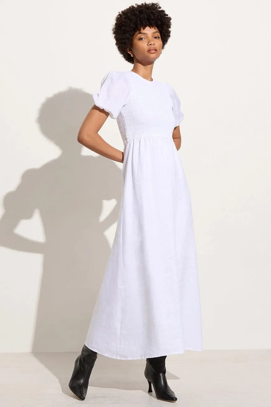 Gloria Midi Dress White - Final Sale