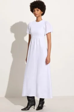 Gloria Midi Dress White - Final Sale
