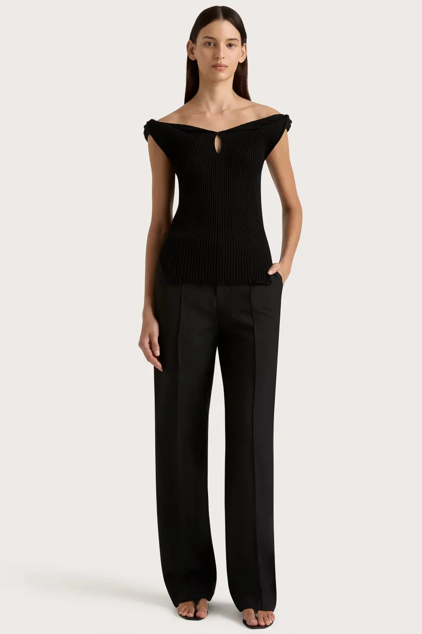 Heidi Knit Top Black