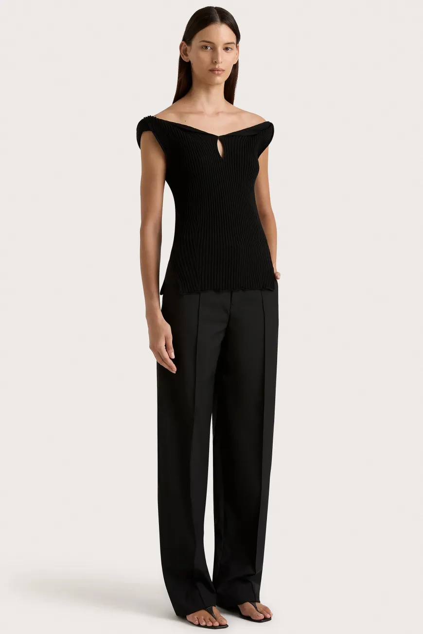 Heidi Knit Top Black