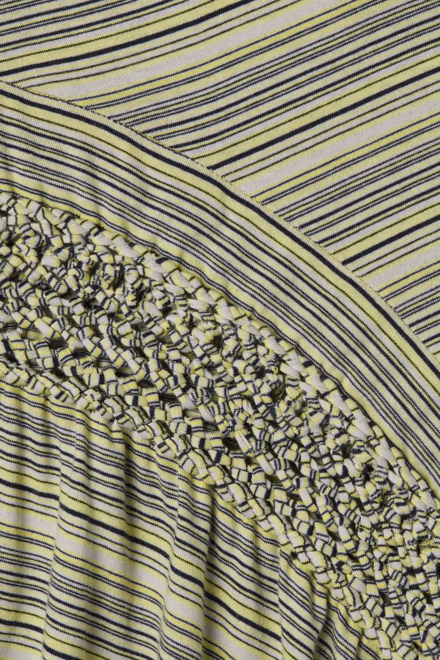 Hyeres Midi Dress Lemon Navy Stripe