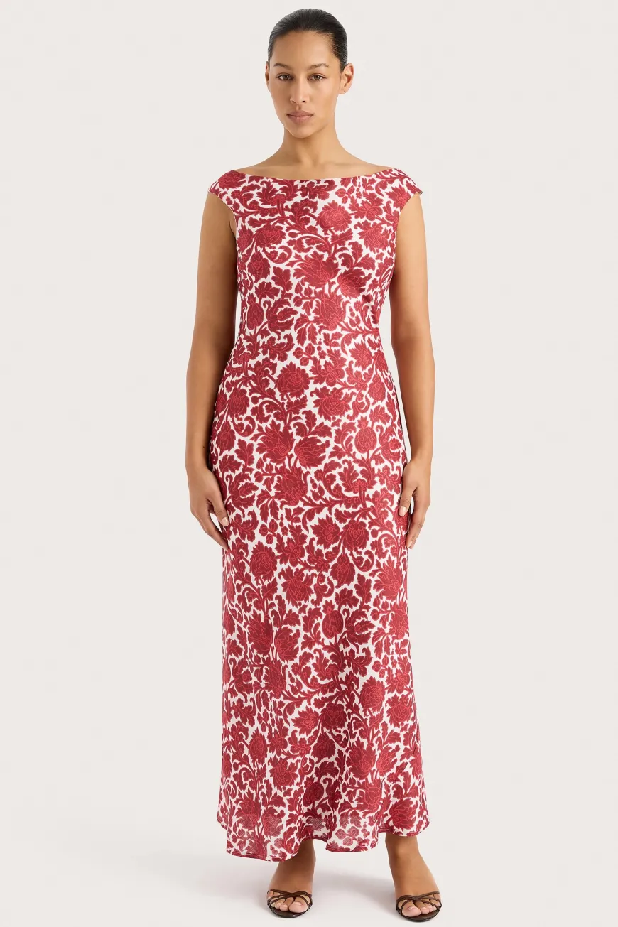 Ilride Maxi Dress Heuchera Print