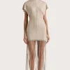 Ines Fringe Dress Oatmeal