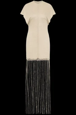 Ines Fringe Dress Oatmeal