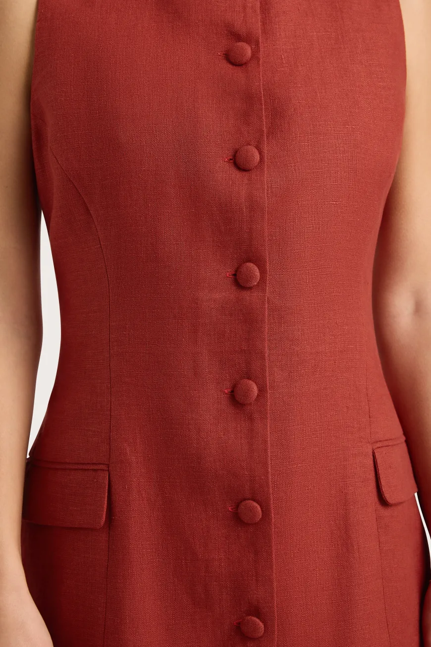 Jane Mini Dress Garnet
