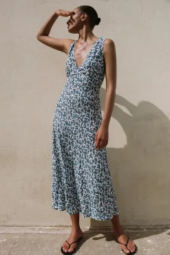 Jardin Midi Dress Leilani Mid Blue