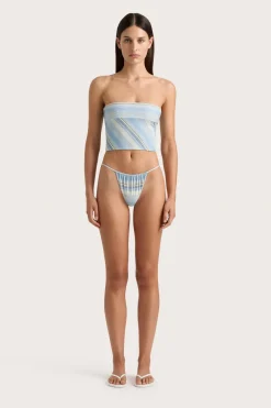 Jean Swim Top Futura Stripe Sky Blue