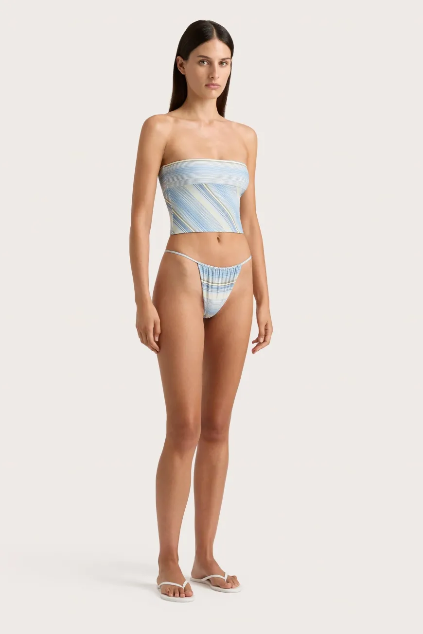 Jean Swim Top Futura Stripe Sky Blue