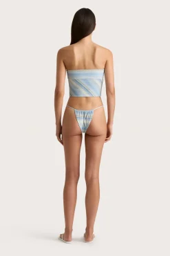 Jean Swim Top Futura Stripe Sky Blue