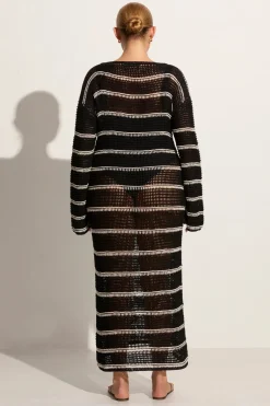 Jesolo Crochet Dress Black/Off White