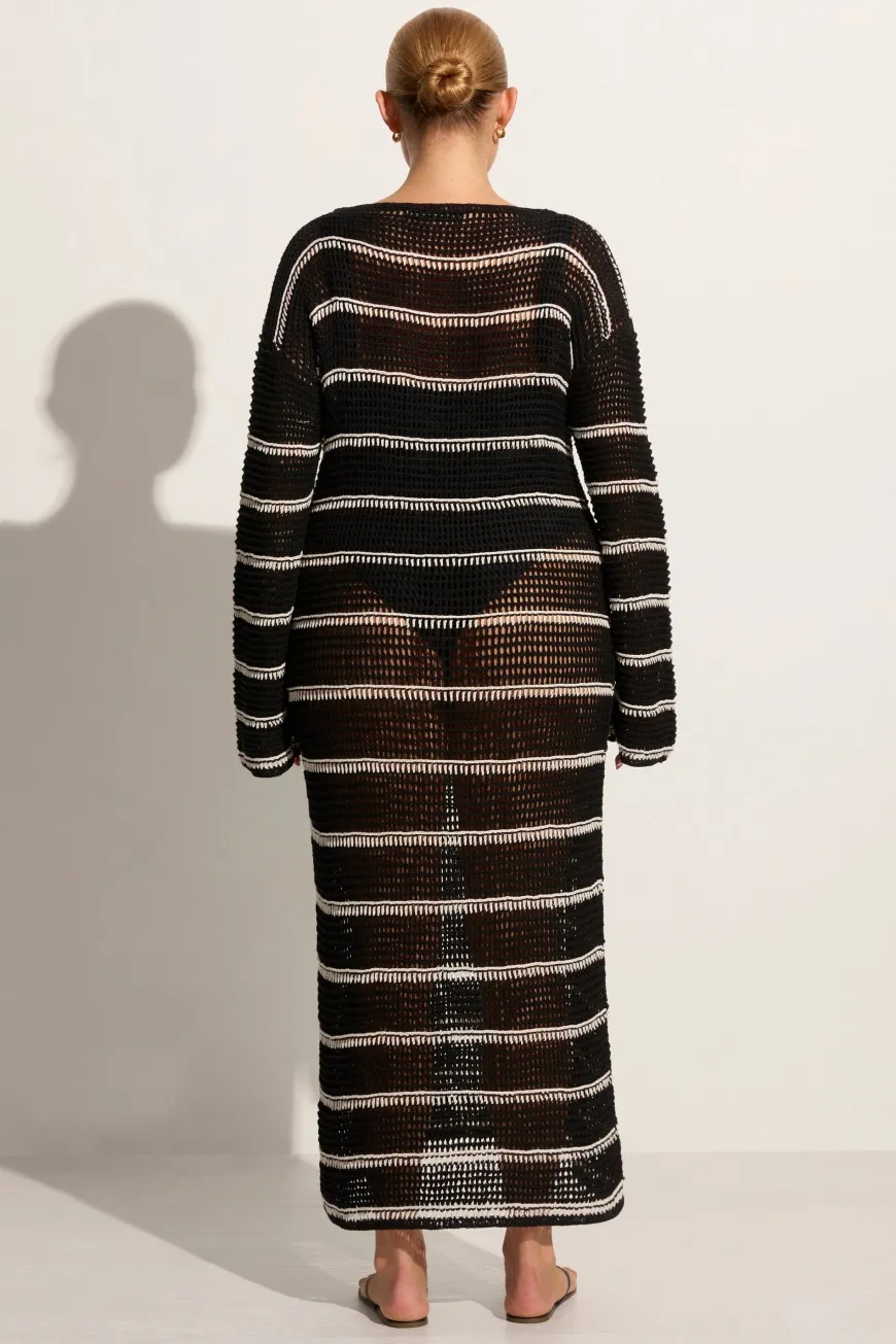 Jesolo Crochet Dress Black/Off White
