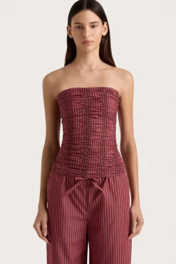 Jilliane Top Wine Stripe