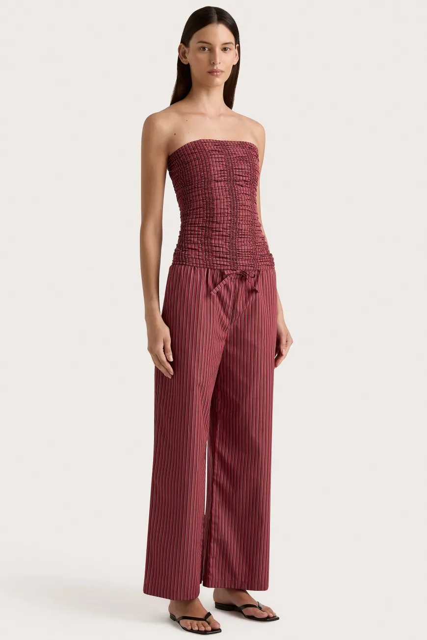 Jilliane Top Wine Stripe