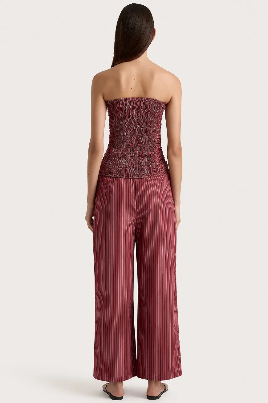 Jilliane Top Wine Stripe