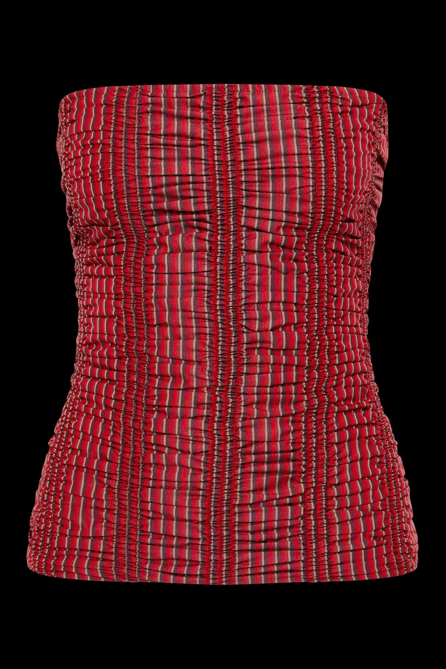 Jilliane Top Wine Stripe