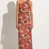 Jomana Midi Dress La Mira Floral Ruby - Final Sale