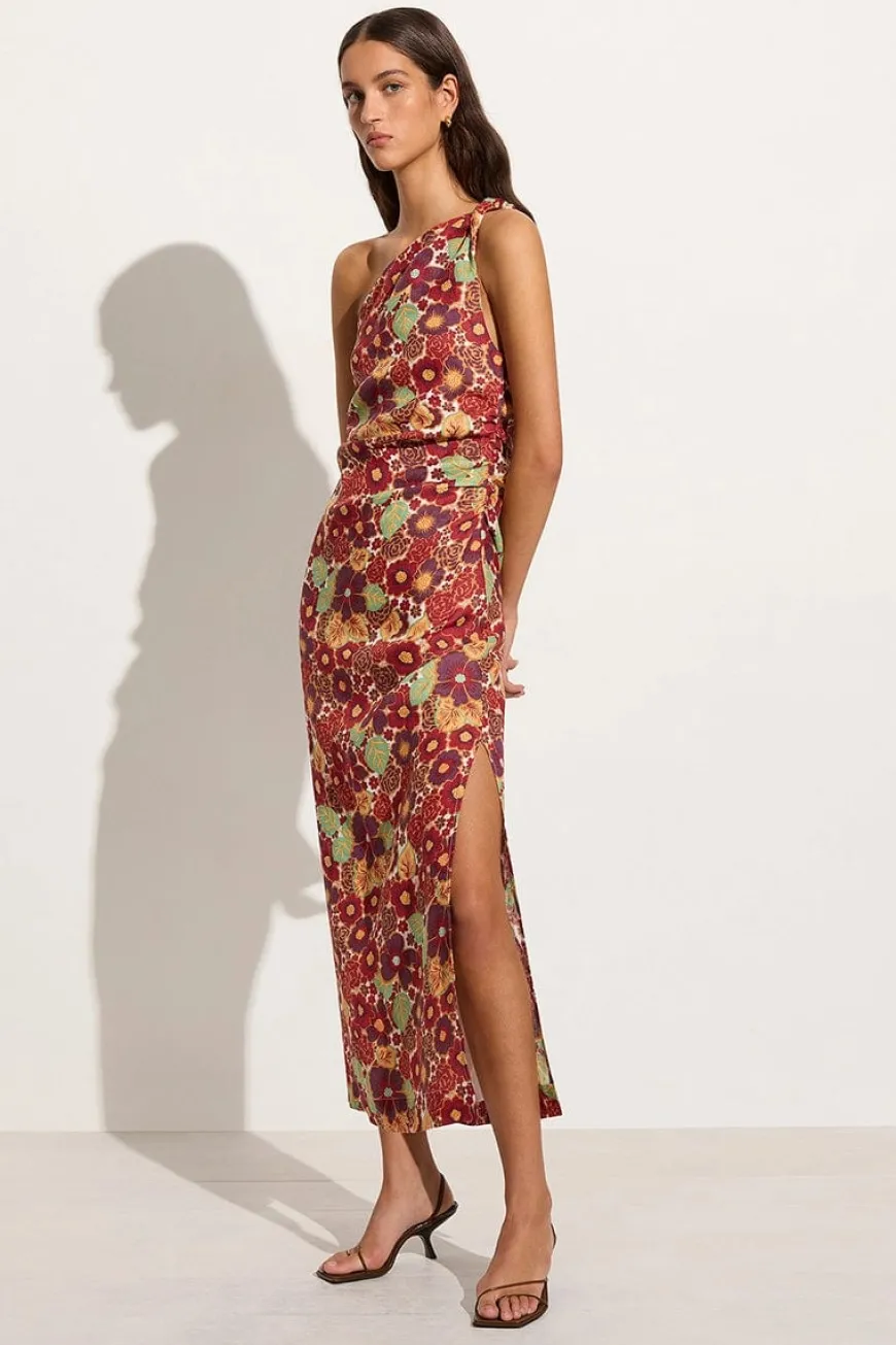 Jomana Midi Dress La Mira Floral Ruby - Final Sale