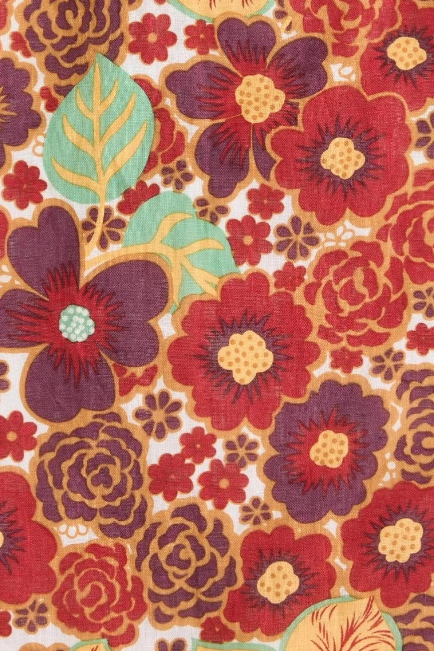 Jomana Midi Dress La Mira Floral Ruby - Final Sale