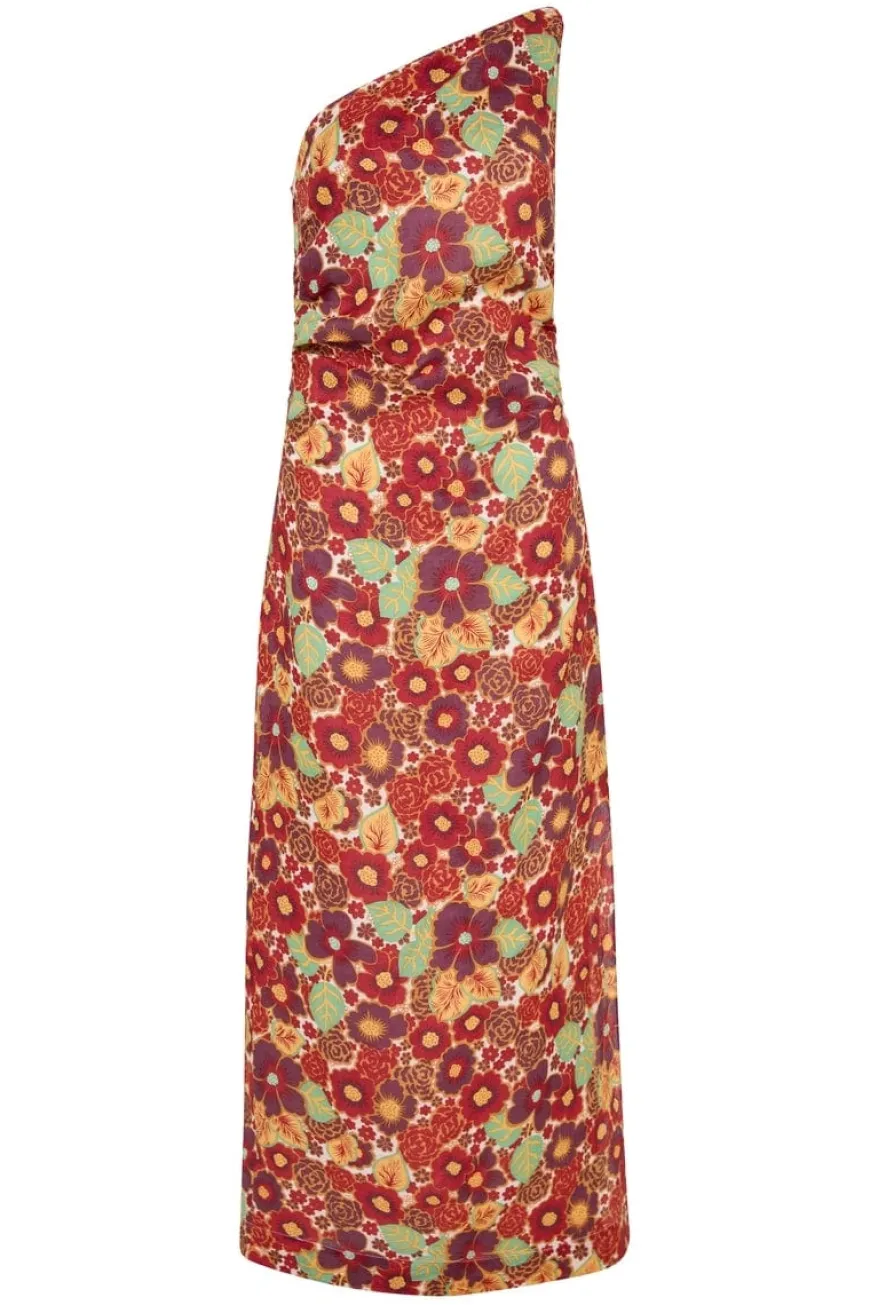Jomana Midi Dress La Mira Floral Ruby - Final Sale