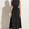La Canella Midi Dress Letizia Check Black - Final Sale