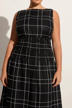 La Canella Midi Dress Letizia Check Black - Final Sale