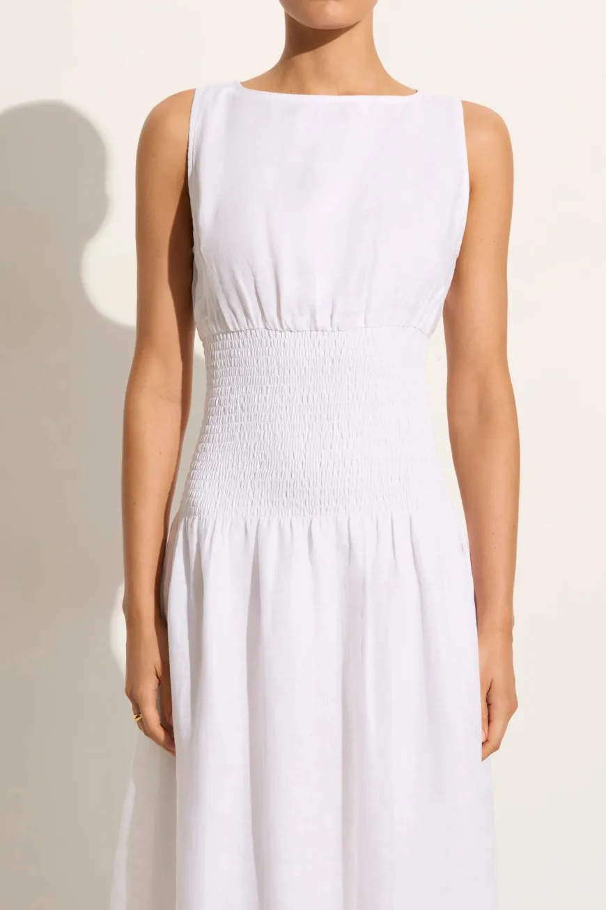La Canella Midi Dress White - Final Sale