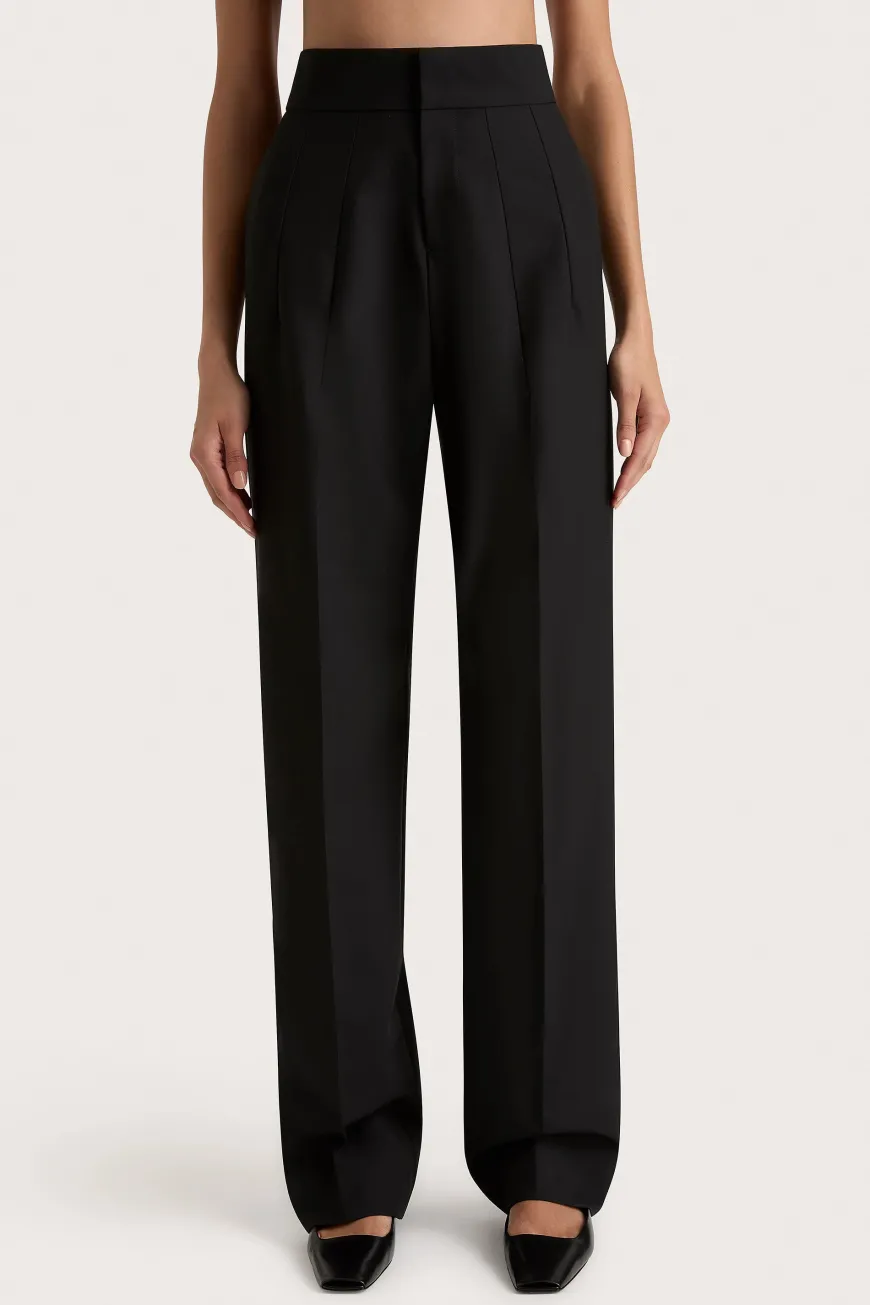 Lena High Waisted Pant Black