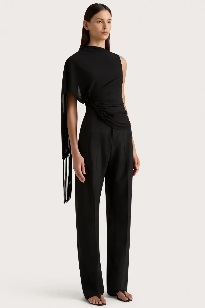 Lena High Waisted Pant Black