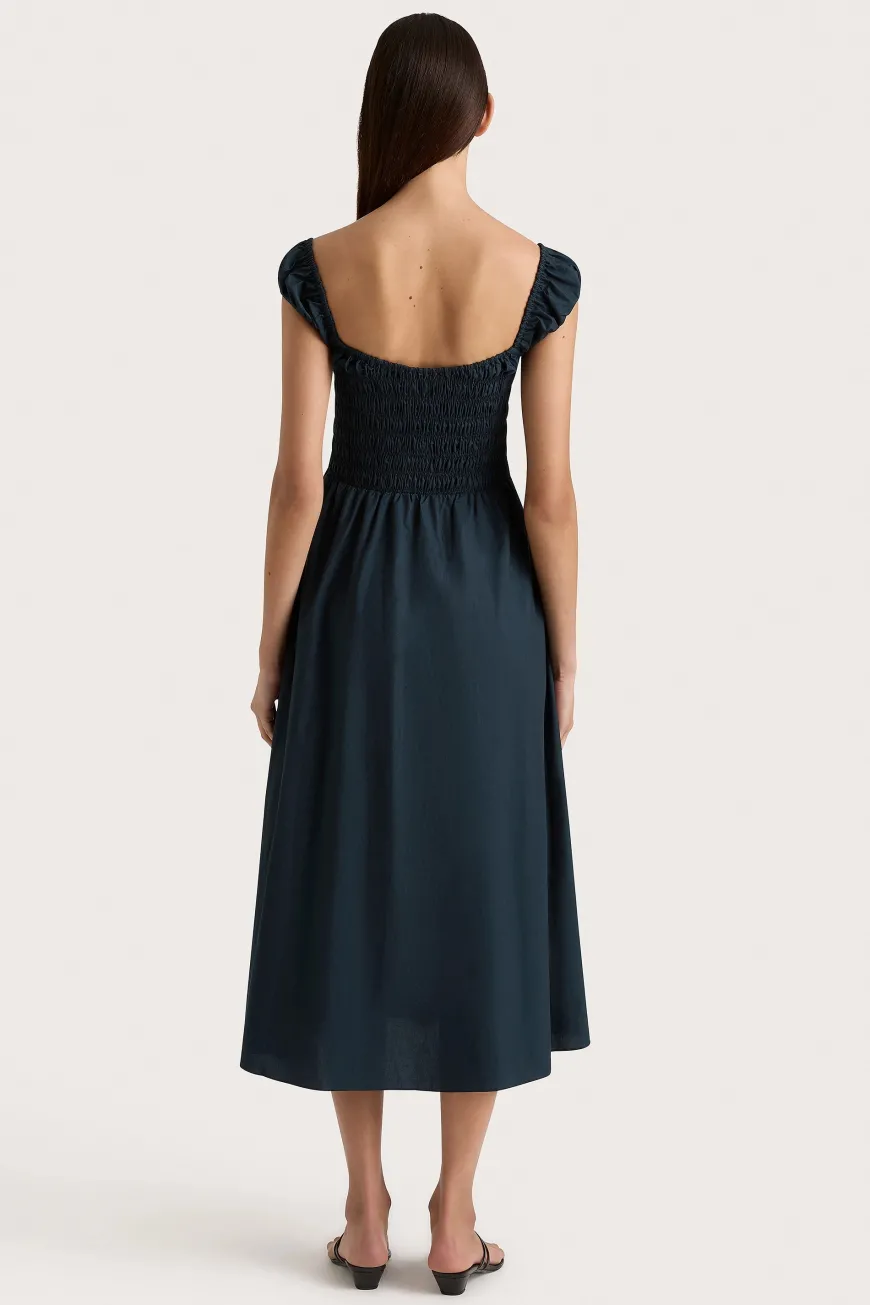 Lene Midi Dress Navy