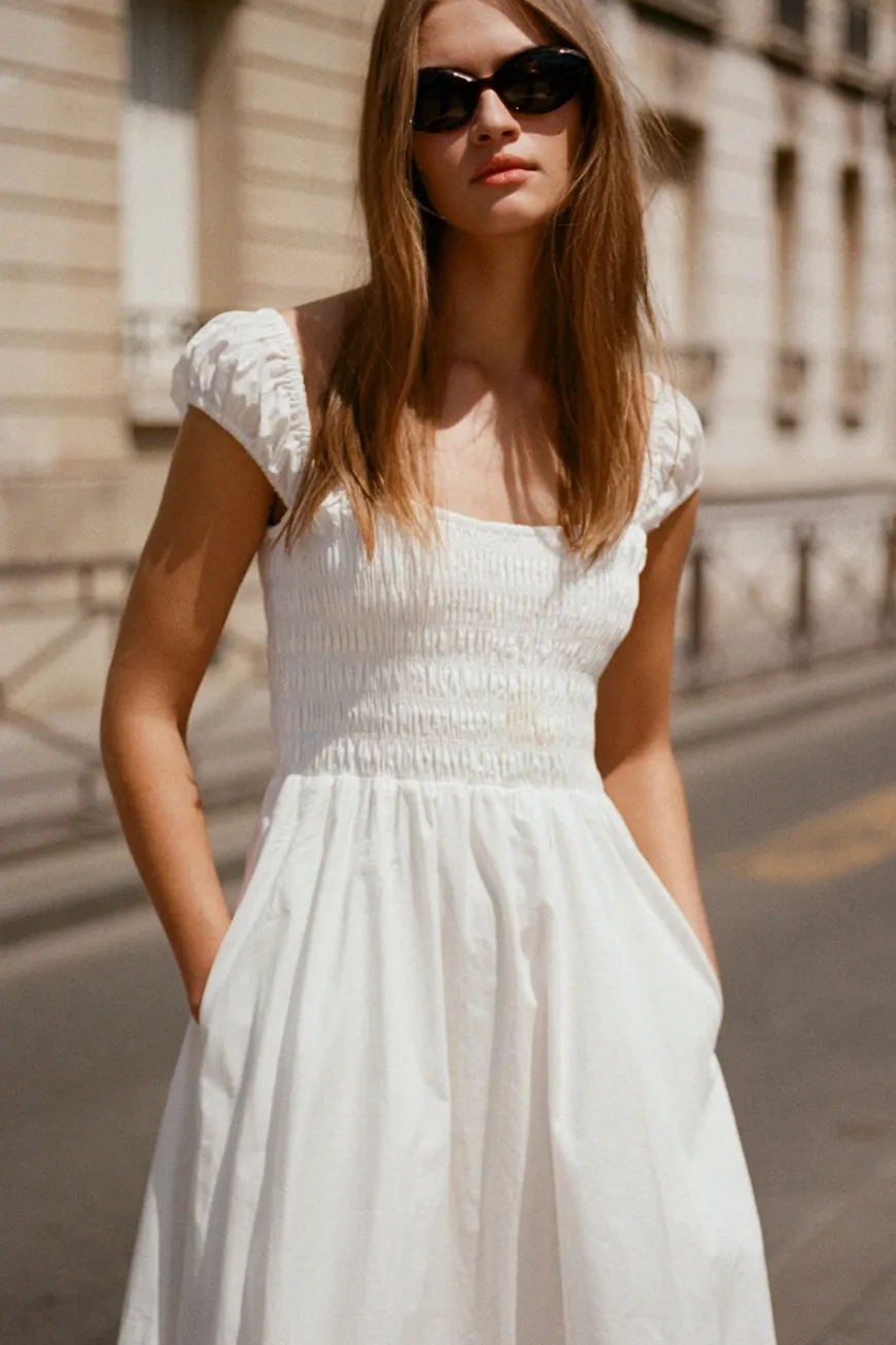 Lene Midi Dress White