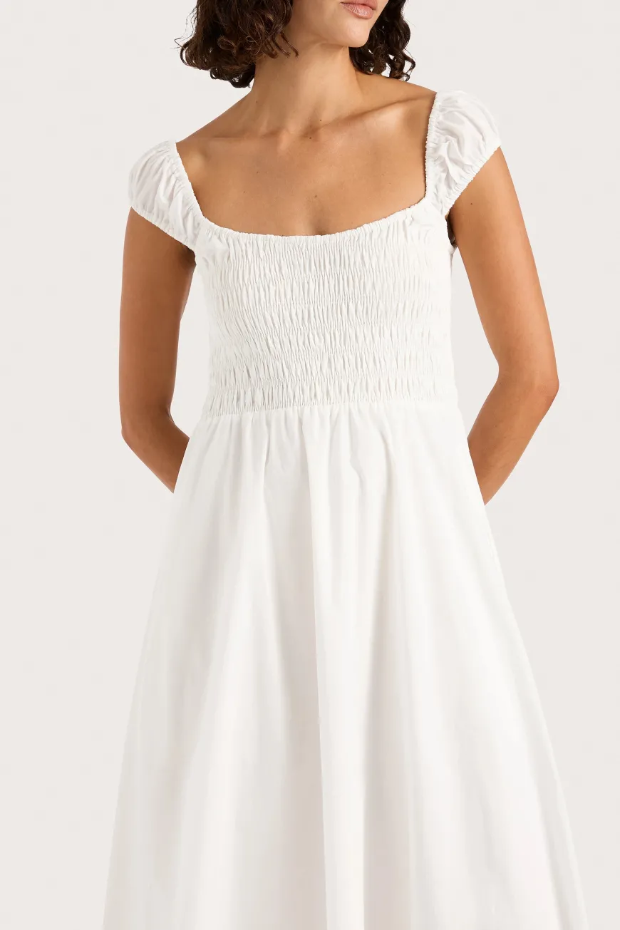 Lene Midi Dress White
