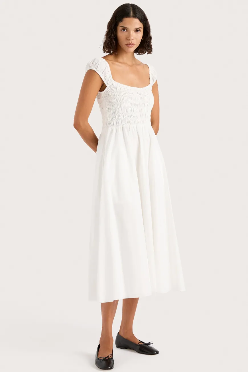 Lene Midi Dress White