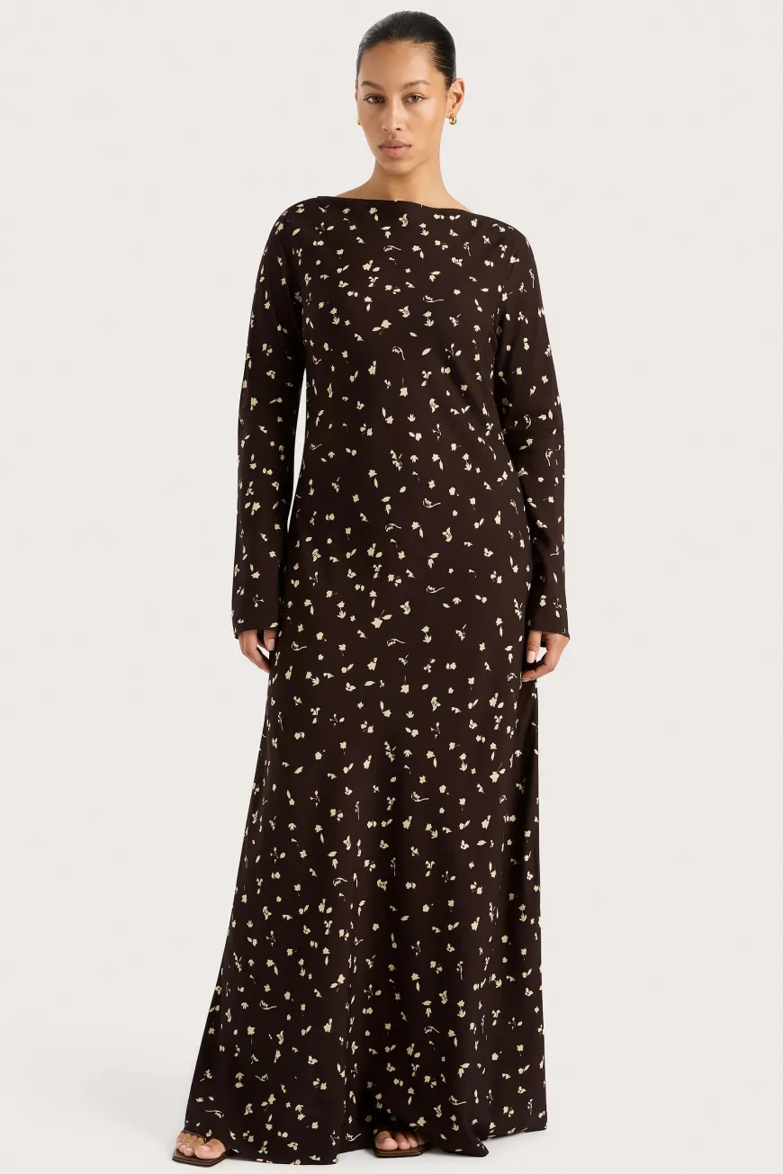 Lilou Maxi Dress Clover Brown