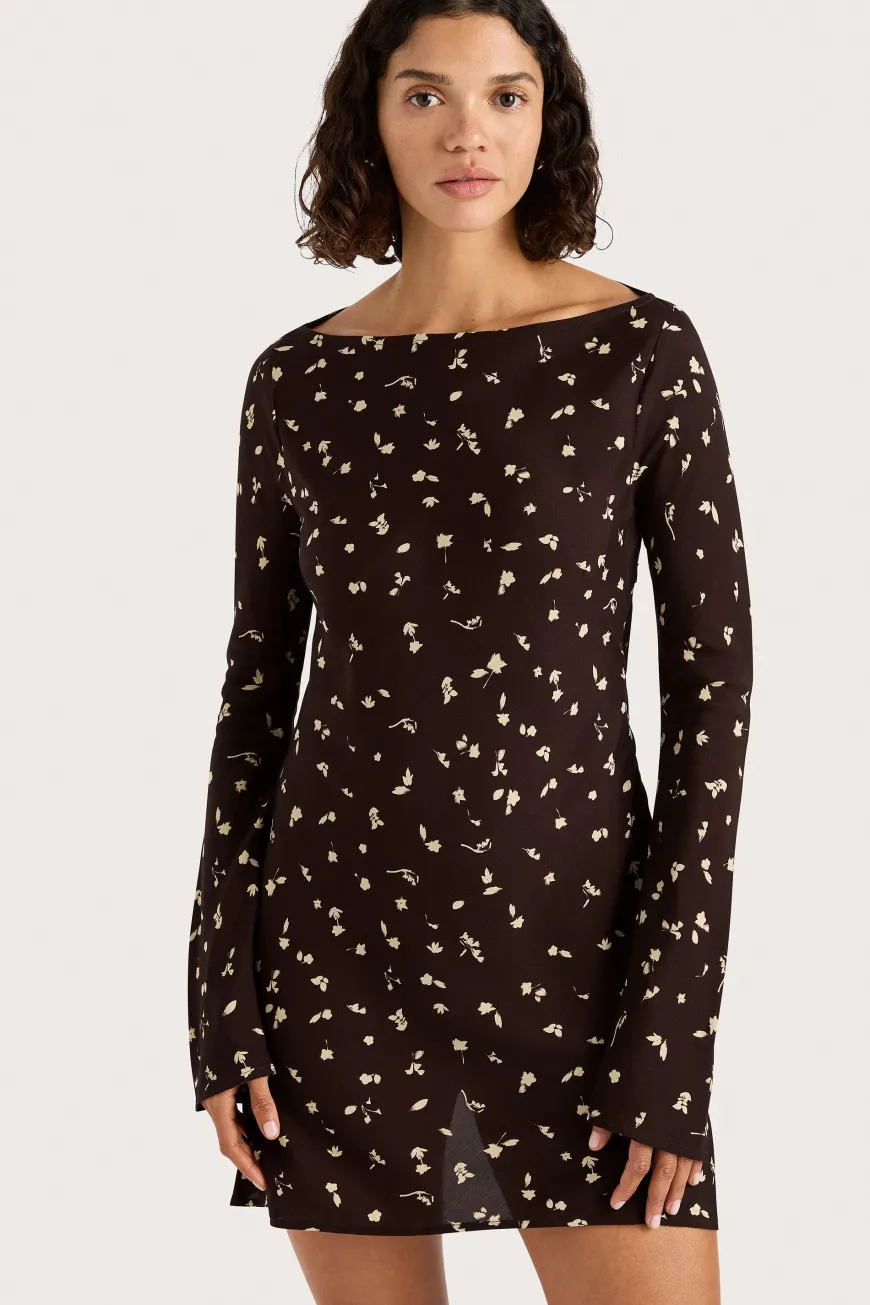 Lilou Mini Dress Clover Brown