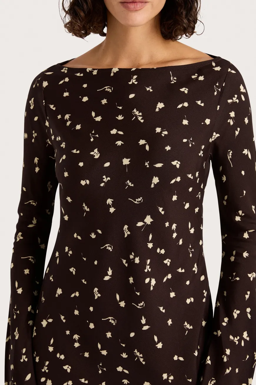 Lilou Mini Dress Clover Brown
