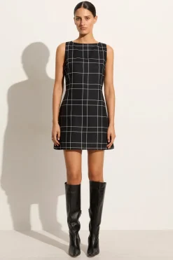 Lui Mini Dress Letizia Check Black