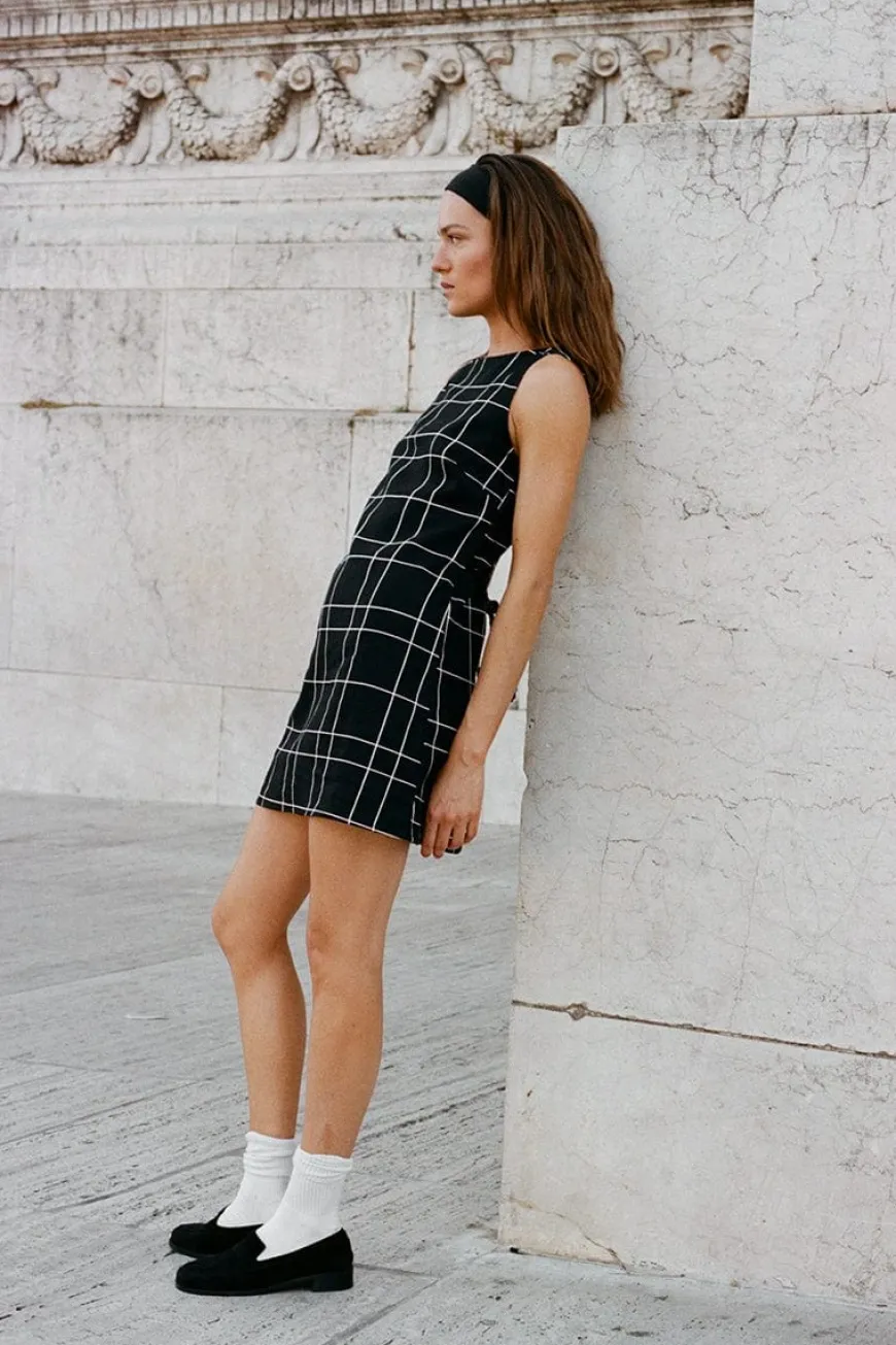Lui Mini Dress Letizia Check Black