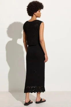 Lula Handmade Crochet Skirt Black - Final Sale