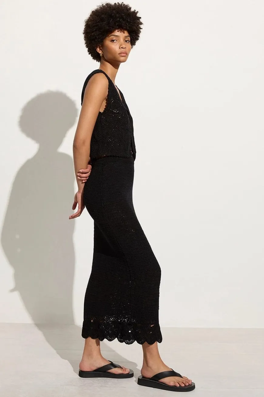Lula Handmade Crochet Skirt Black - Final Sale