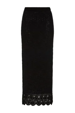 Lula Handmade Crochet Skirt Black - Final Sale