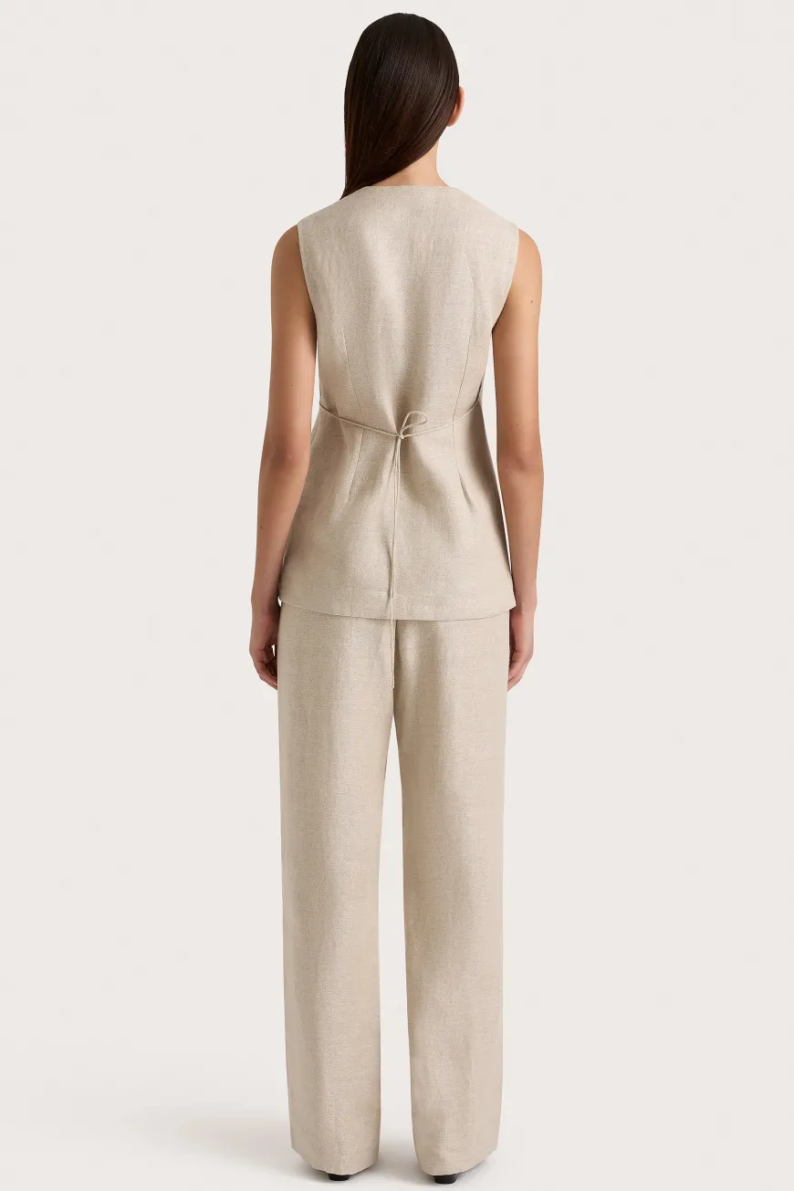 Lulea Wrap Vest Oatmeal