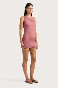 Maceio Mini Dress Vermillion Stripe
