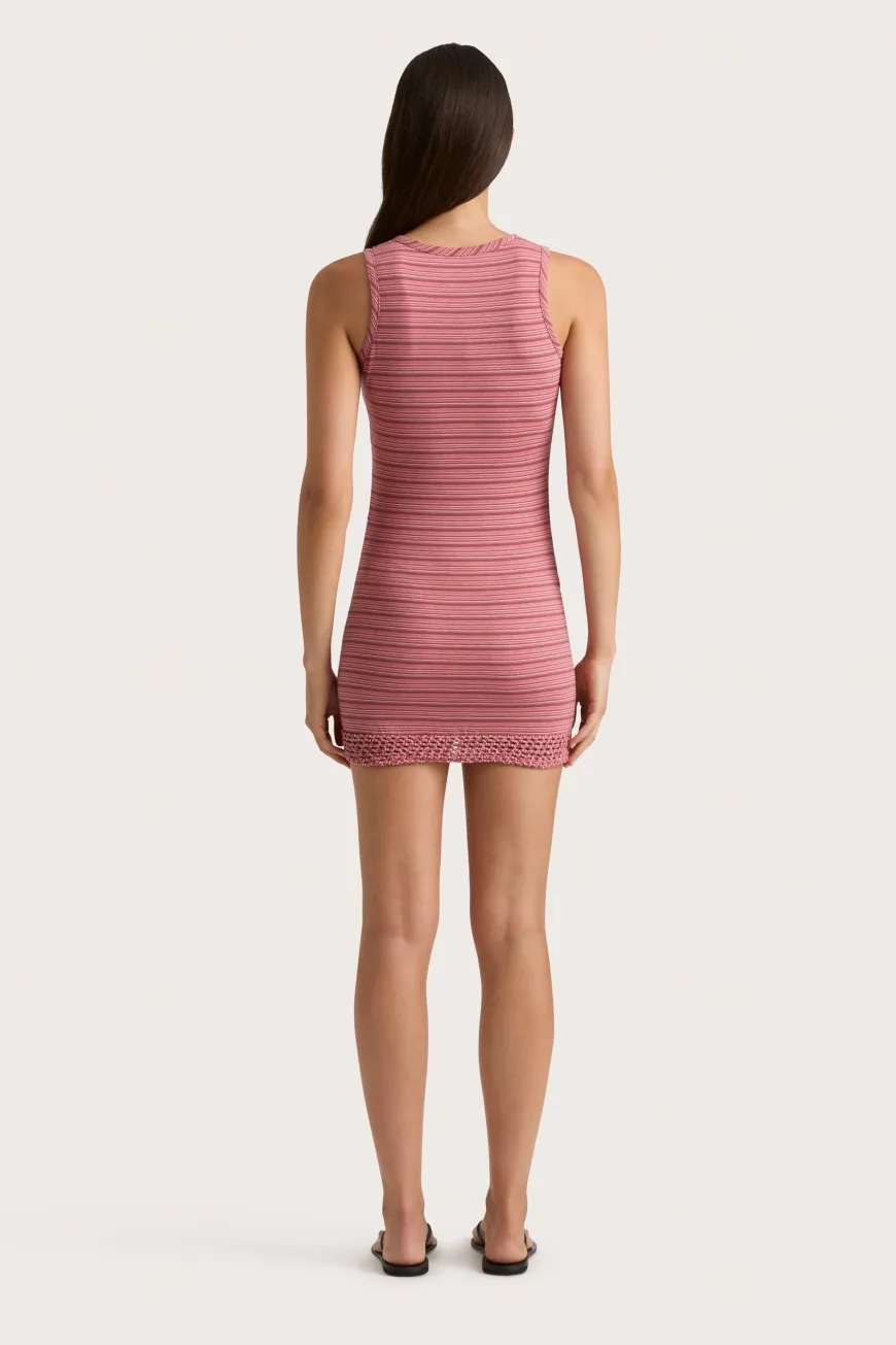 Maceio Mini Dress Vermillion Stripe