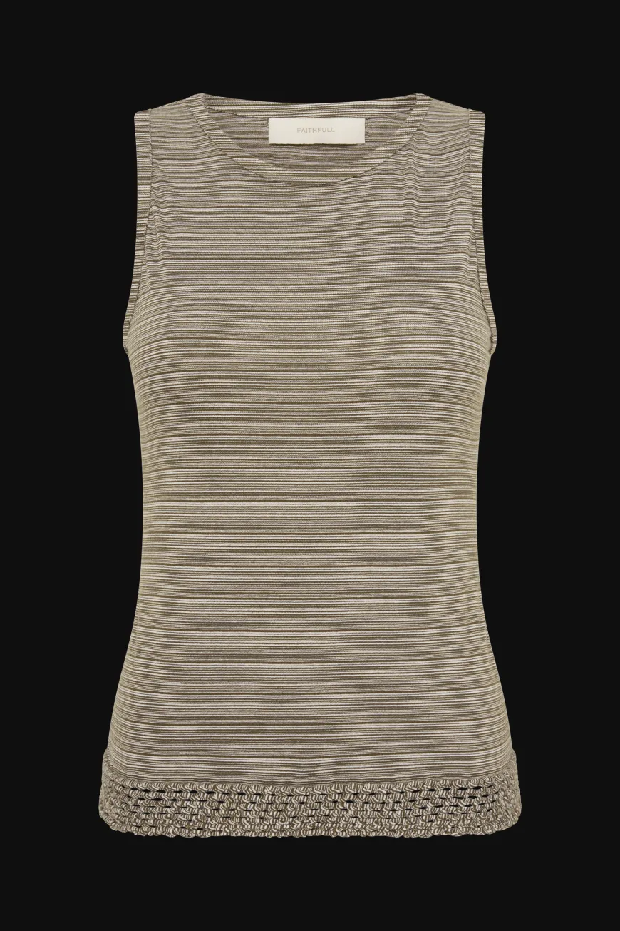 Maceio Top Walnut Stripe