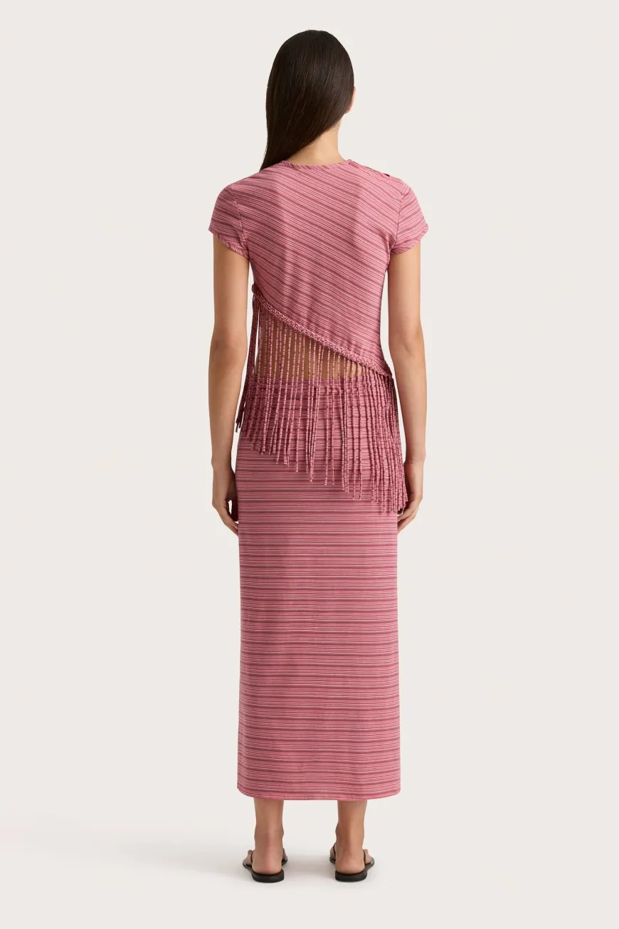 Maceio T-Shirt Vermillion Stripe