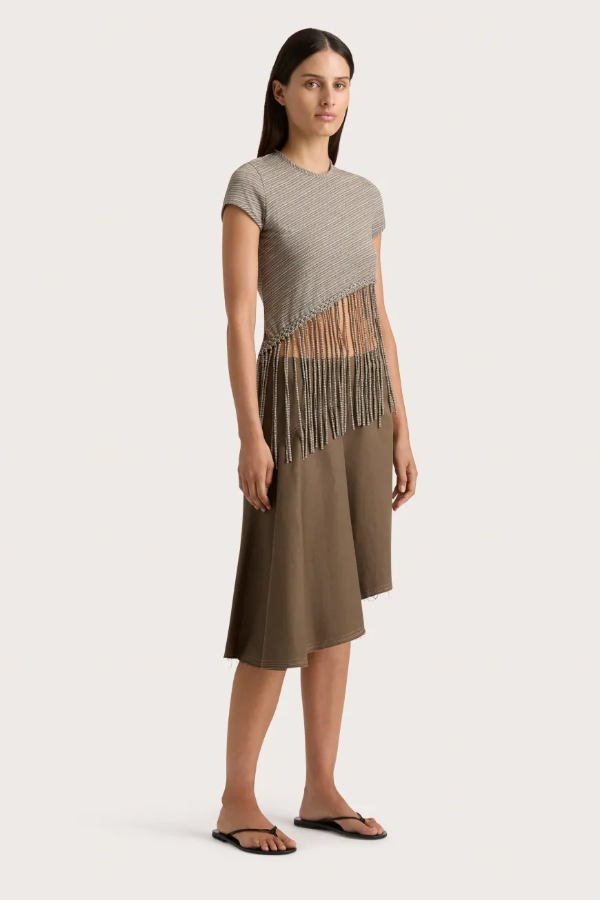 Maceio T-Shirt Walnut Stripe
