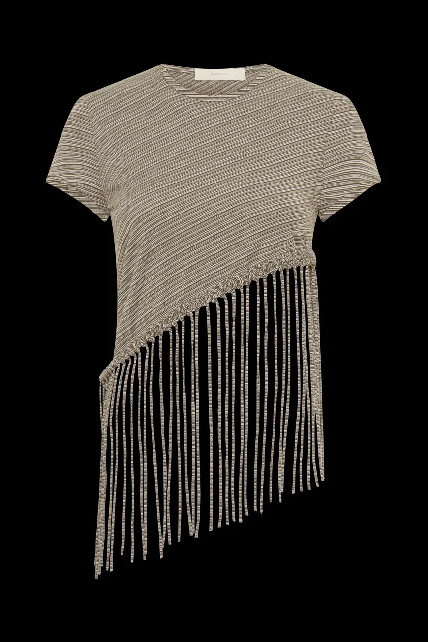 Maceio T-Shirt Walnut Stripe