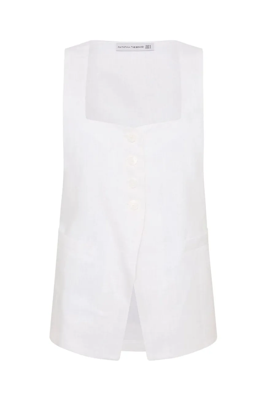 Maya Vest White